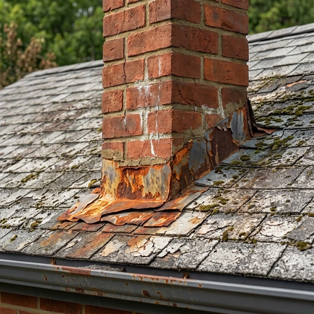 Chimney-flashing-damage-conroe